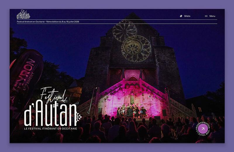 Capture d’écran du site web du Festival d’Autan