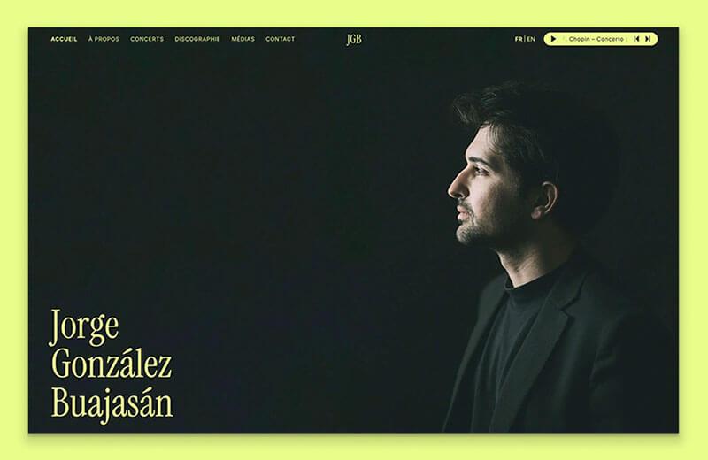 Capture d’écran du site web de Jorge González Buajasán