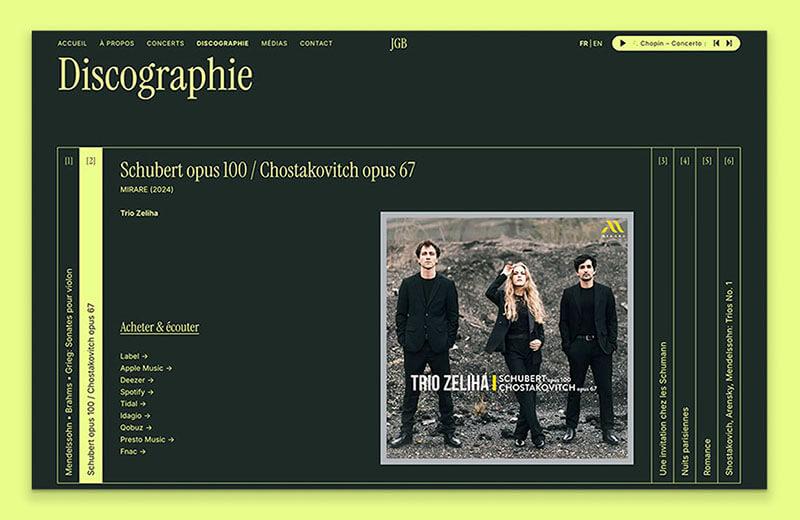 Capture d’écran du site web de Jorge González Buajasán
