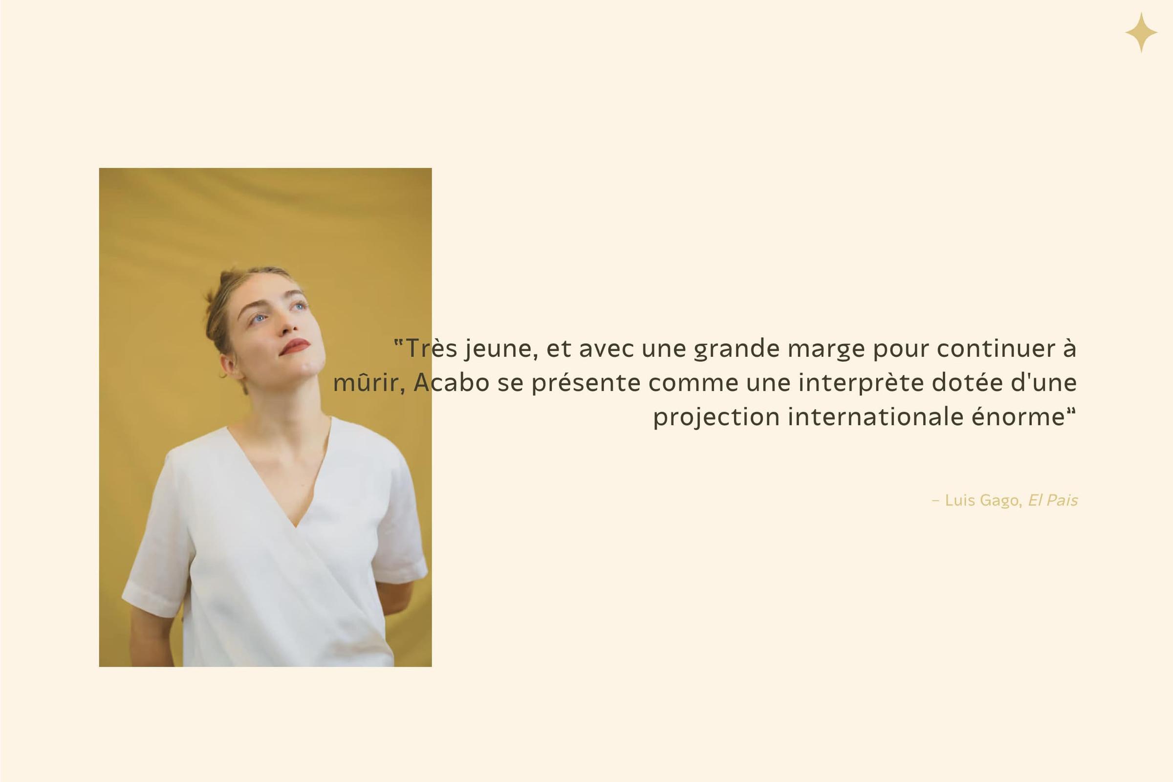 Visual of Louise Acabo's website