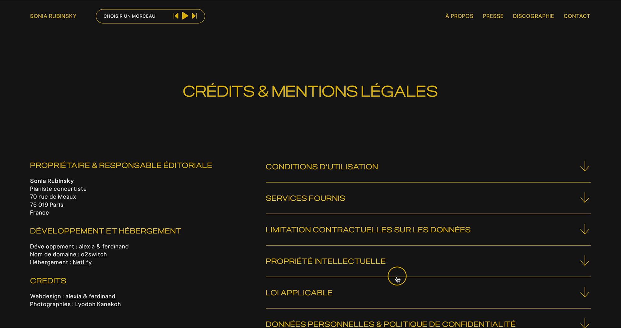 Visivo del sito internet