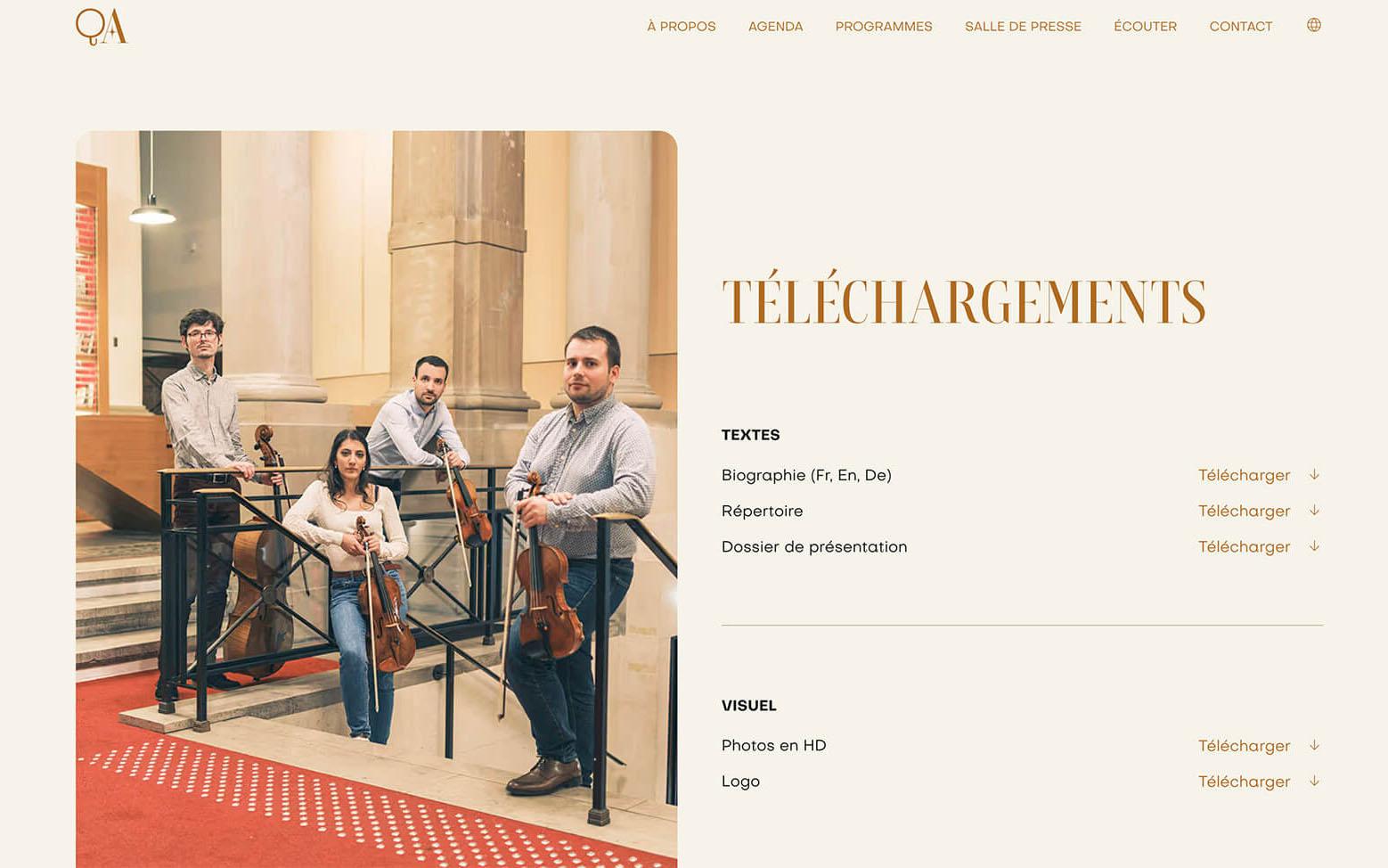 Visualizzazione del sito web