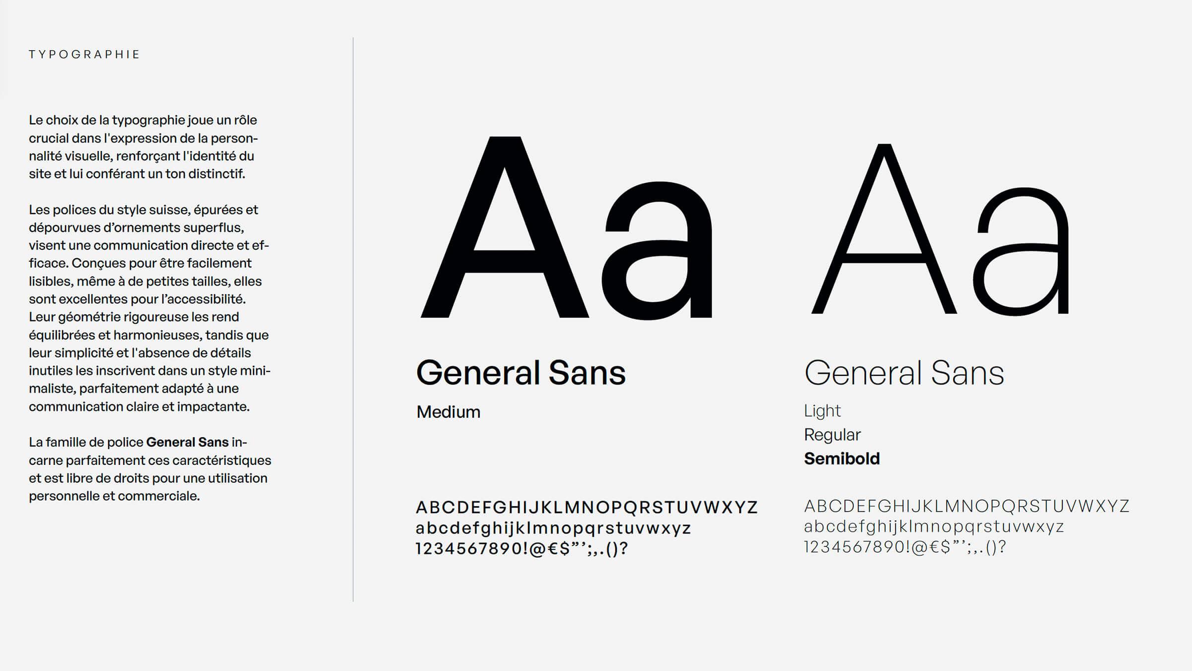 Tipografia del progetto