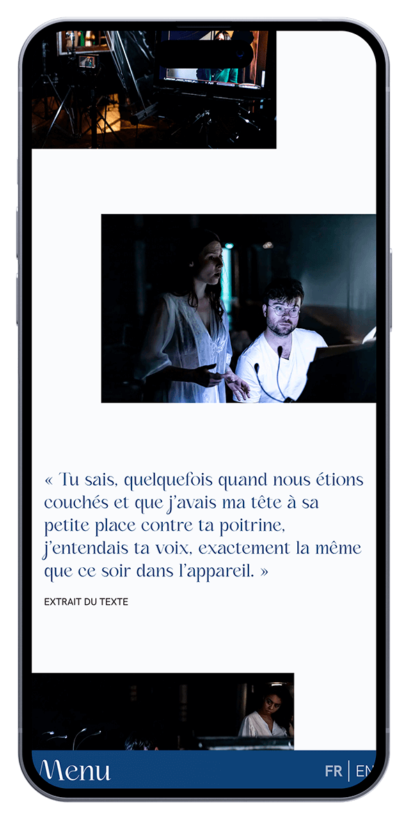 Website visual on mobile