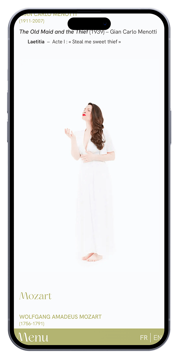 Website visual on mobile